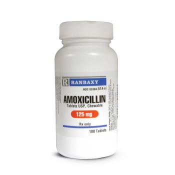 RX AMOXICILLIN 125MG, 100 CHEWABLE TABS, A: Shopmedvet.com